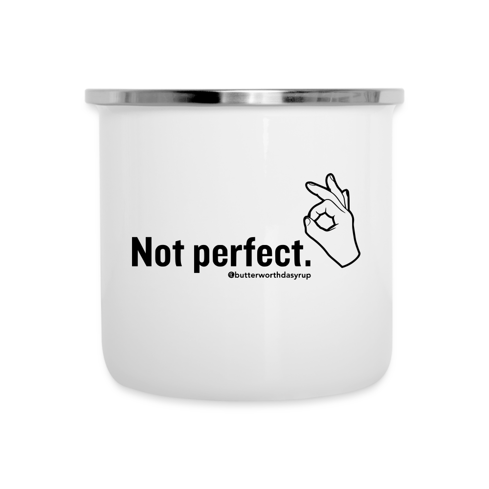 "Not perfect" Camper Mug - white