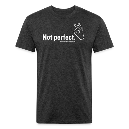 "Not Perfect" Unisex Adult Tee - heather black