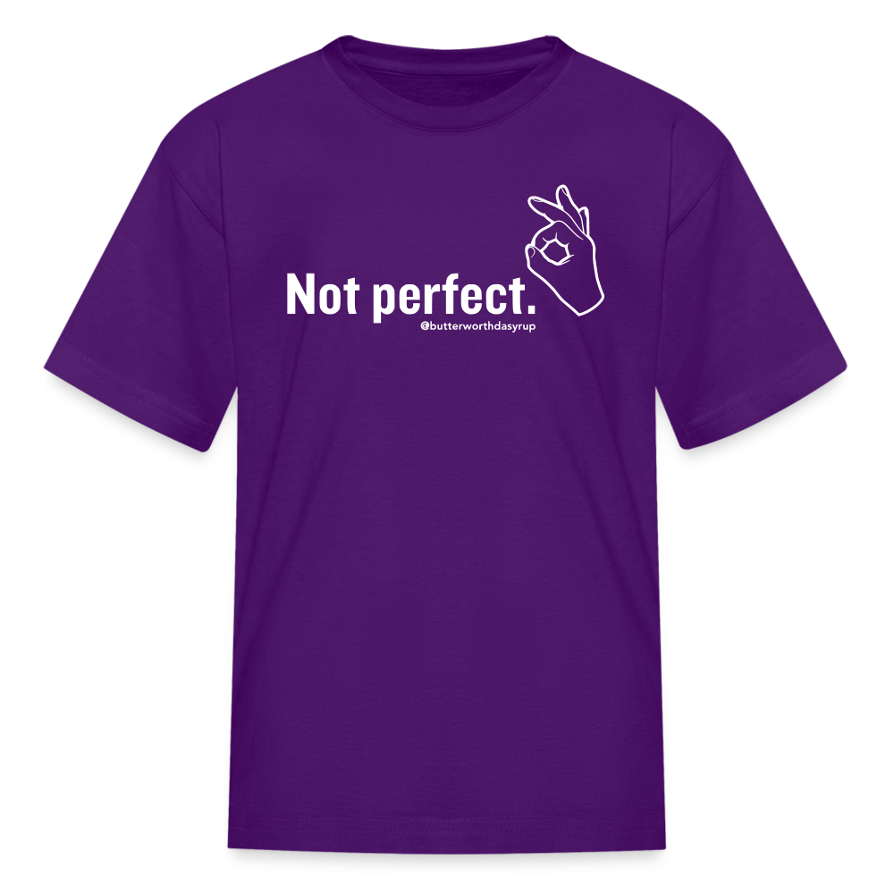 "Not perfect" Kid's Tee - purple