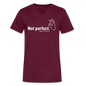 "Not pefect" Unisex V-Neck T-Shirt - maroon