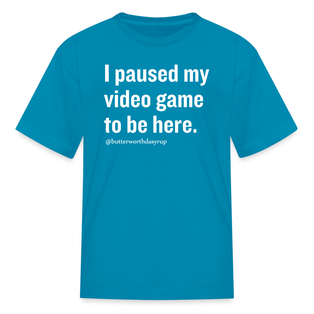 "Video game" kid's tee - turquoise