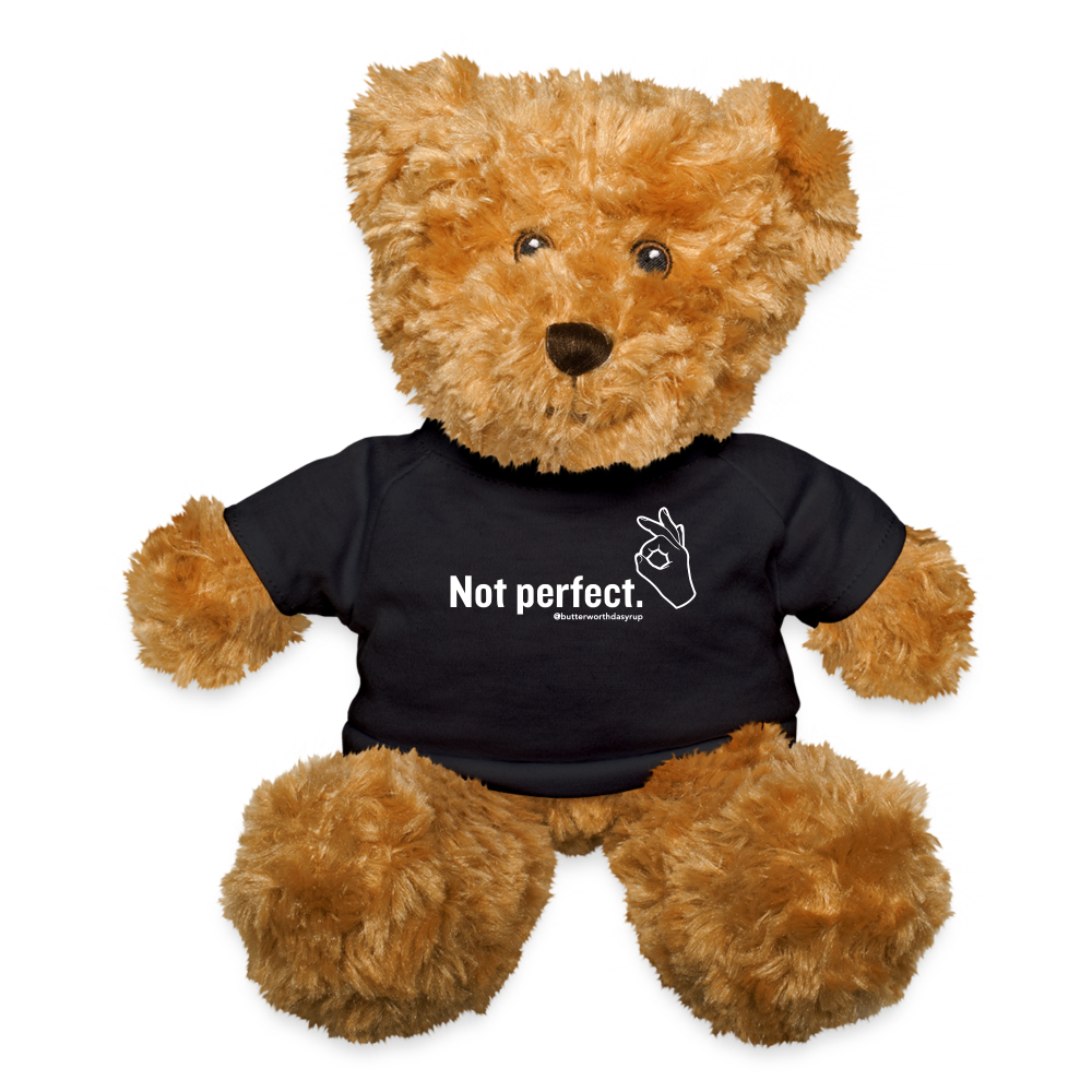 "Not perfect" Teddy Bear - black