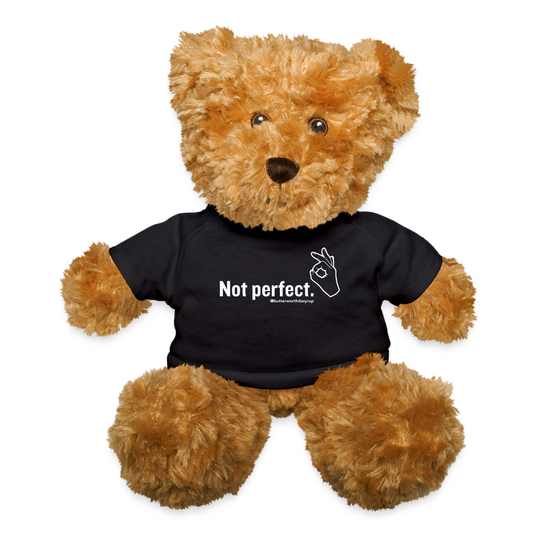 "Not perfect" Teddy Bear - black