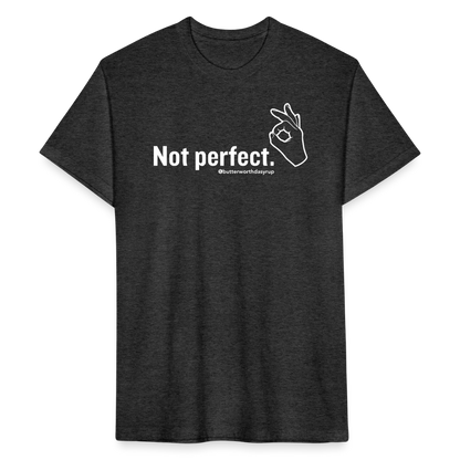 "Not Perfect" Unisex Adult Tee - heather black