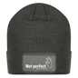 Patch Beanie - charcoal grey