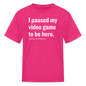 "Video game" kid's tee - fuchsia