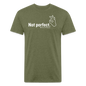 "Not Perfect" Unisex Adult Tee - heather military green