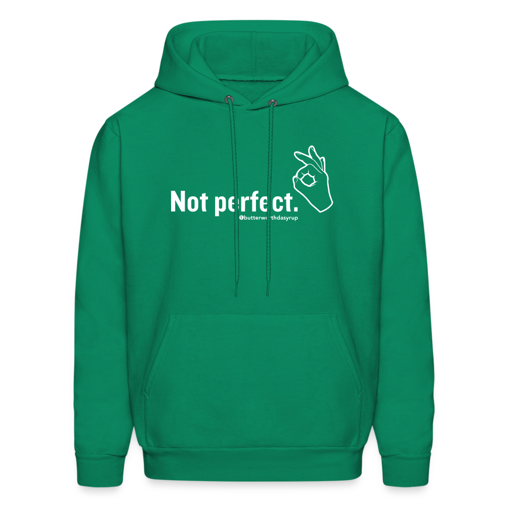 "Not perfect" Unisex Adult Hoodie - kelly green