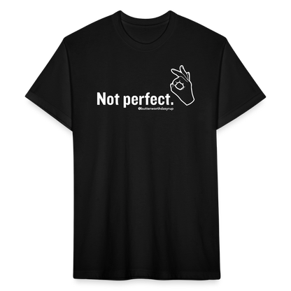 "Not Perfect" Unisex Adult Tee - black