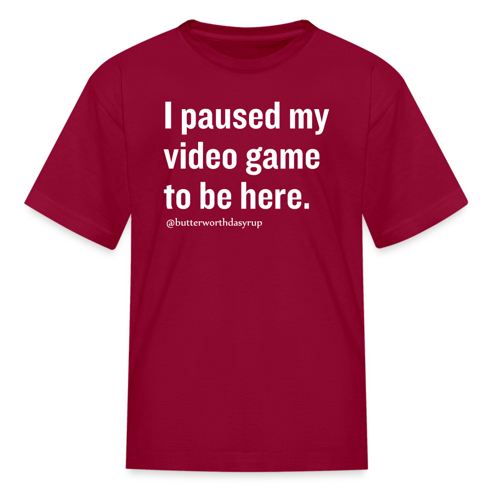 "Video game" kid's tee - dark red