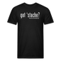 "got 'stache?" Tee - black