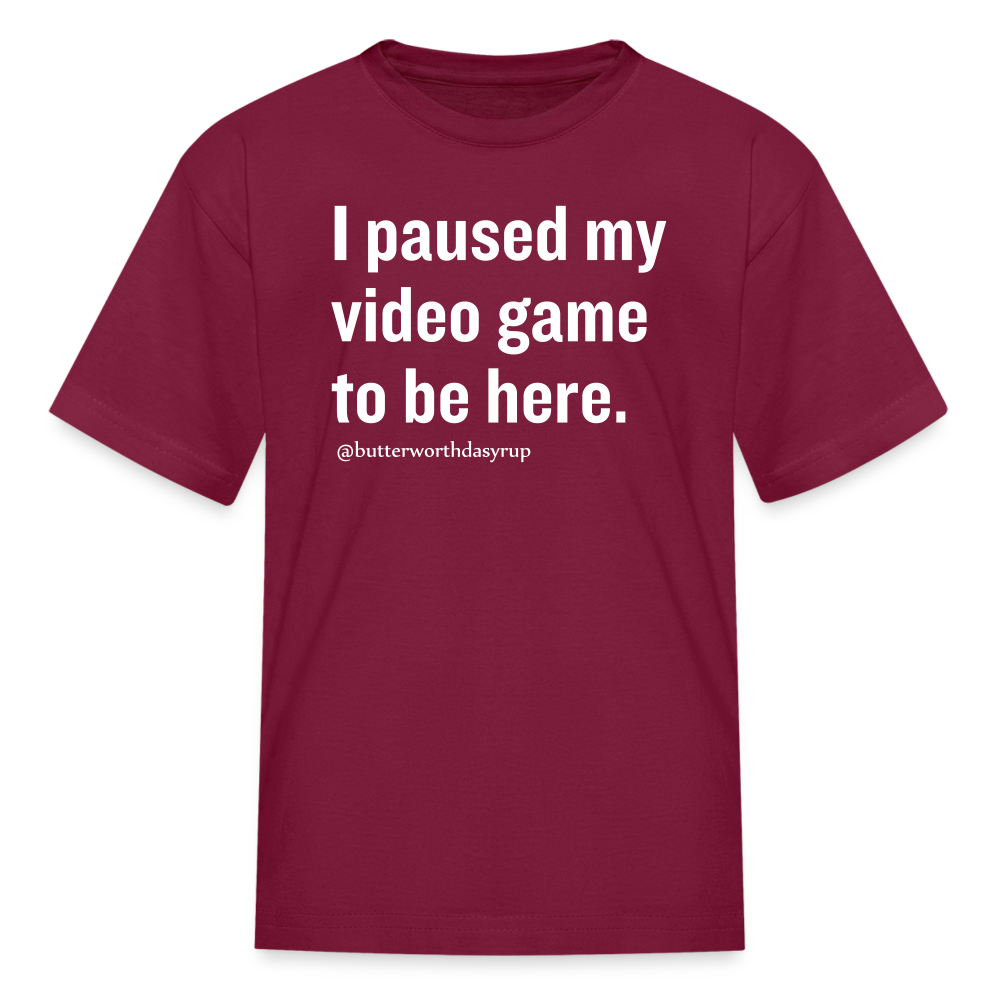 "Video game" kid's tee - burgundy