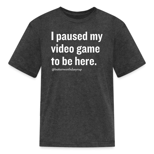 "Video game" kid's tee - heather black