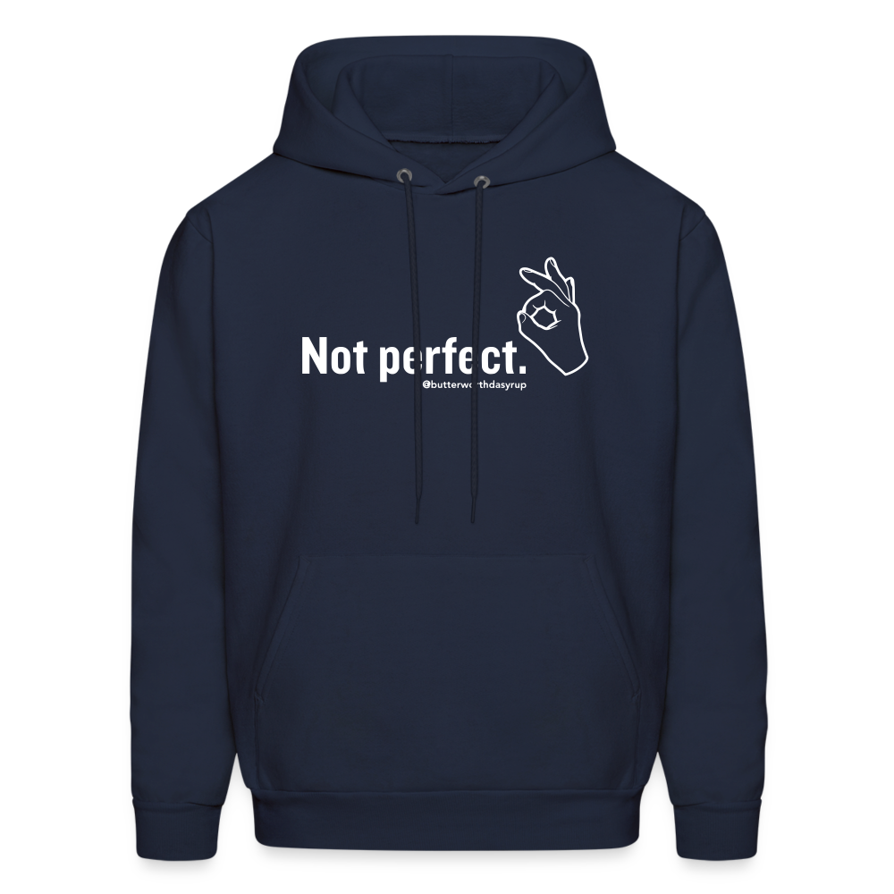 "Not perfect" Unisex Adult Hoodie - navy