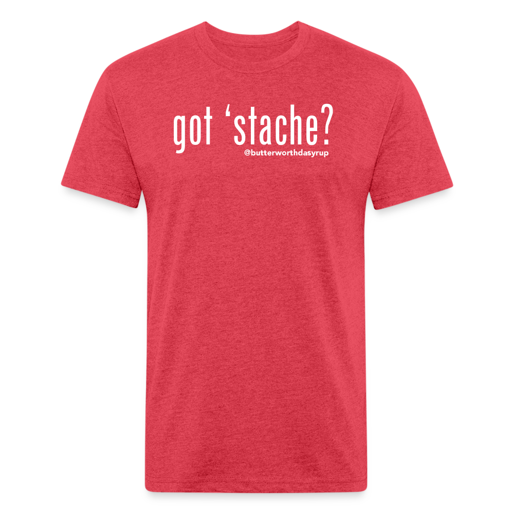 "got 'stache?" Tee - heather red