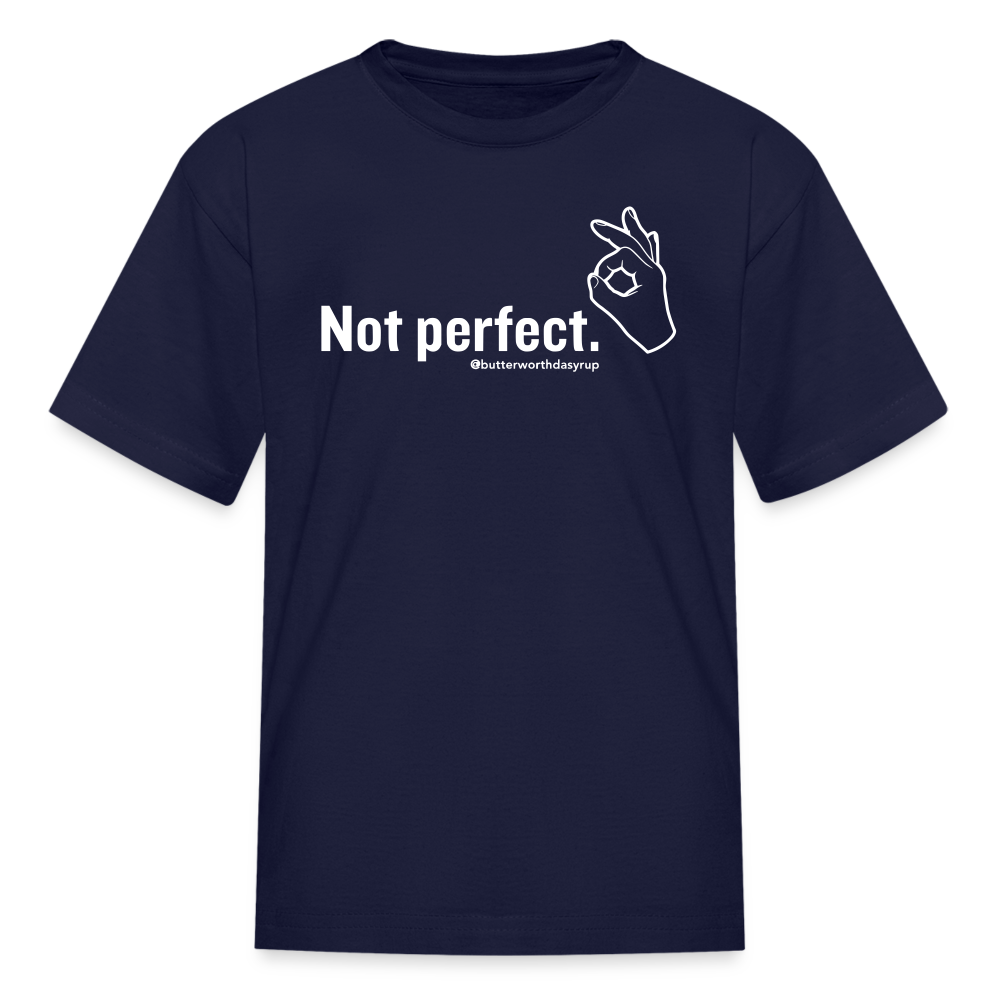 "Not perfect" Kid's Tee - navy