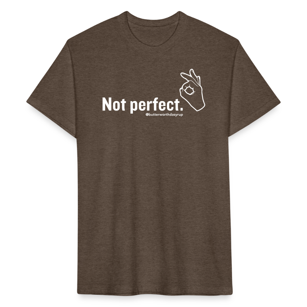 "Not Perfect" Unisex Adult Tee - heather espresso