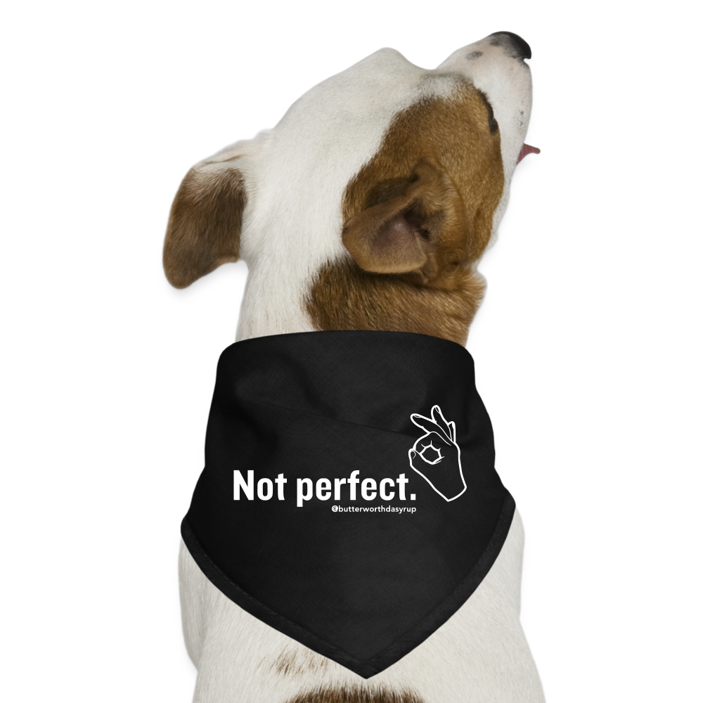 "Not perfect" Dog Bandana - black