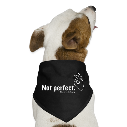 "Not perfect" Dog Bandana - black