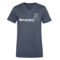 "Not pefect" Unisex V-Neck T-Shirt - heather navy