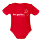 "Not Perfect" Onesie - red