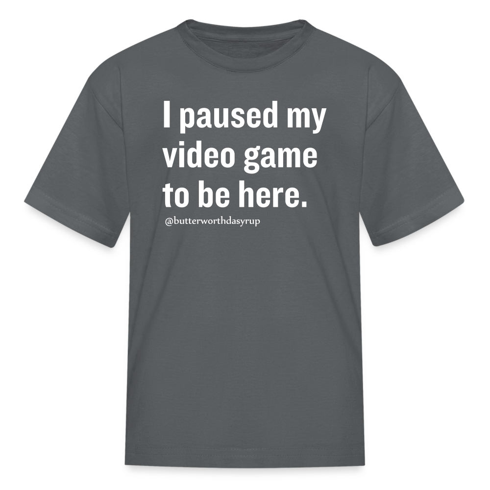 "Video game" kid's tee - charcoal