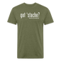 "got 'stache?" Tee - heather military green