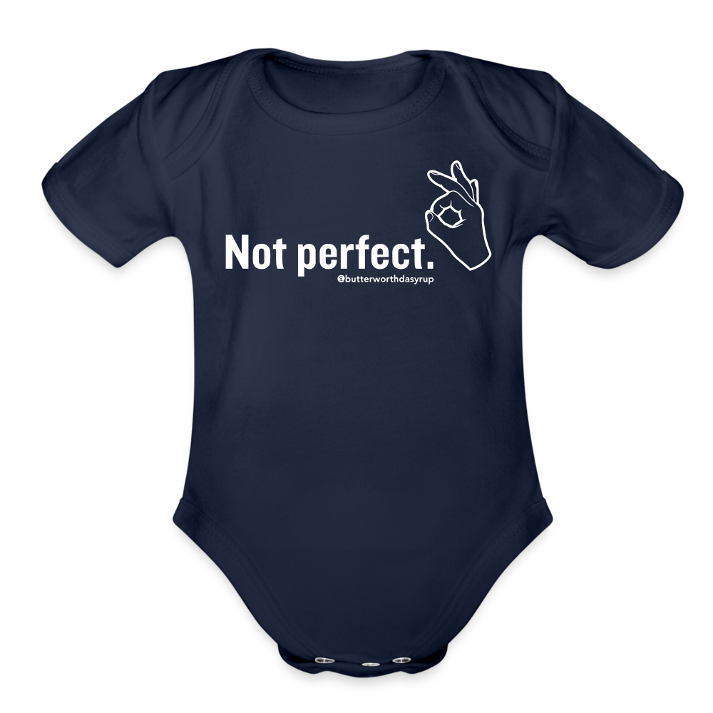 "Not Perfect" Onesie - dark navy